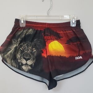 BOA USA Running Short Mens L  Lion Sunset 1" Elite Split